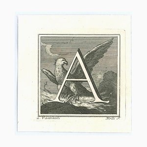 Carlo Nolli, Antiquities of Herculaneum: Letter A, Etching, 18th Century