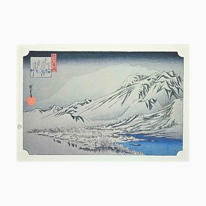 After Utagawa Hiroshige, Eight Scenic Spots in Oomi, 20e Siècle, Lithographie