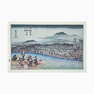 Después de Utagawa Hiroshige, Lugares escénicos de Kioto, siglo XX, Litografía