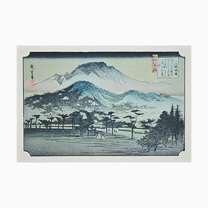 After Utagawa Hiroshige, Eight Scenic Spots in Oomi, 20th Century, Lithograph