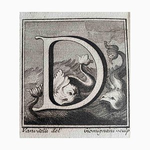 Inconnu, Antiquités d'Herculanum : Lettre D, Eau-forte, 18e siècle