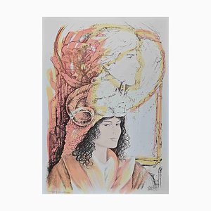 Andrea Quarto, Aries, Hand-Colored Lithograph, 1980s