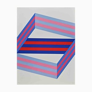 Lithographie Renato Livi, Striped Composition, 1971