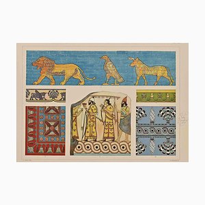 A. Alessio, Decorative Motifs: Assyrian, Chromolithograph