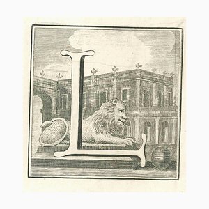 Gaspar Van Wittel (Vanvitelli), Antiquities of Herculaneum Letter L, Etching, 18th Century