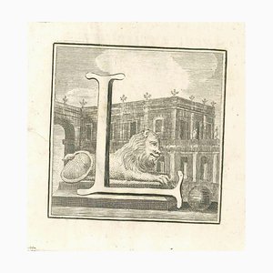 Gaspar Van Wittel (Vanvitelli), Antiquities of Herculaneum Letter L, Etching, 18th Century