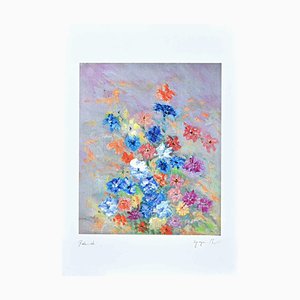 Martine Goeyens, Flowers, Digigraph Print, Late 20th Century