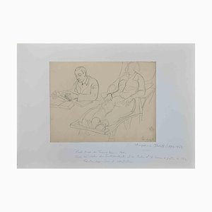 Angelina Beloff, Relax, Pencil Drawing, 1930s