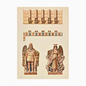 A. Alessio, Motivi decorativi: etrusco, Cromolitografia, inizio XX secolo