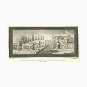 Pietro Campana, Antico paesaggio romano, Acquaforte, XVIII secolo