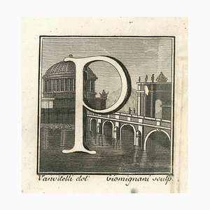 Gaspar Van Wittel (Vanvitelli), Antiquities of Herculaneum Letter P, Etching, 18th Century