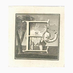 Gaspar Van Wittel (Vanvitelli), Antiquities of Herculaneum Letter E, Etching, 18th Century