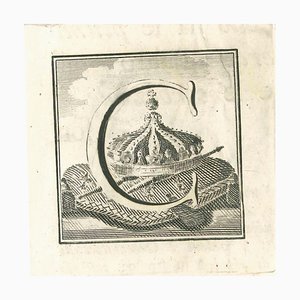 Gaspar Van Wittel (Vanvitelli), Antiquities of Herculaneum Letter C, Etching, 18th Century