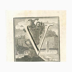 Gaspar Van Wittel (Vanvitelli), Antiquities of Herculaneum Letter V, Etching, 18th Century