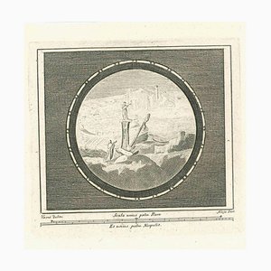 Vincenzo Aloja, Paysage d'Herculanum, Eau-forte, XVIIIe siècle