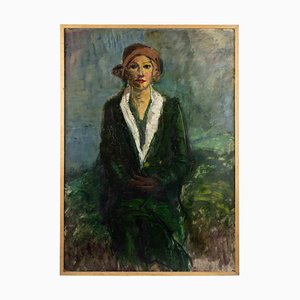 Antonio Feltrinelli, Portrait of Woman, Oil Painting, 1930s