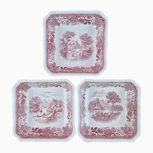 Bols Burgenland Rouges de Villeroy & Boch, Allemagne, 1980s, Set de 3