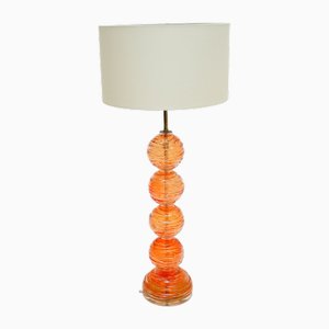 Large Vintage Glass Table Lamp, 1960s