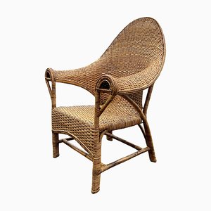 Arts & Crafts Wicker & Rattan Armchair from Dryad and Co, UK, 1920s