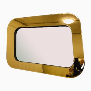 Goldener Vintage Spiegel, 1980er