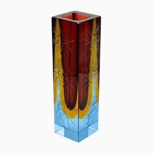 Vase aus Muranoglas mit Unterwasserglas von Flavio Poli für Seguso, 1980er