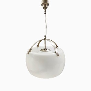 Lámpara colgante grande en blanco de Vico Magistretti para Artemide, 1962