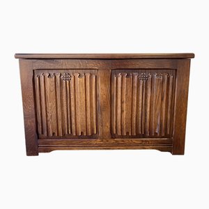 Vintage Wooden Oak Blanket Box