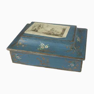 Boîte Laquée avec Faux Papier et Fleurs, 1700s