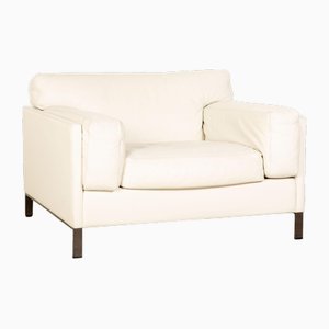 Armchair in Cream Leather from Poltrona Frau