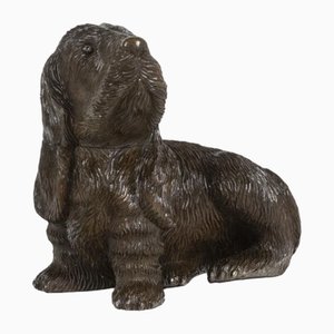 Perro de tilo tallado estilo Selva Negra, 1900