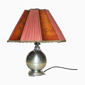 Swedish Art Deco Pewter Table Lamp from Tefa, 1930s