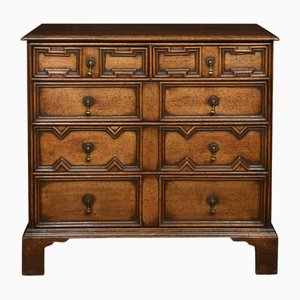 Jacobean Style Oak Chest of Drawers, 1890s