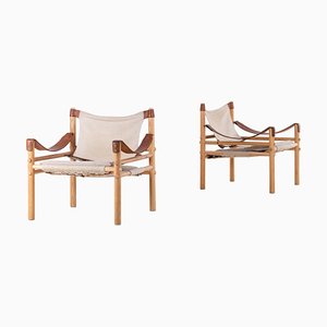 Model Sirocco Easy Chairs attributed to Arne Norell, 1970s, Set of 2