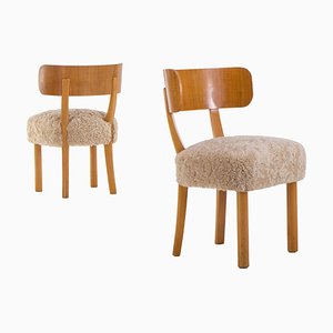 Birka Chairs attributed to Nordic Company by Axel-Einar Hjorth for Nordiska Kompaniet, 1930s, Set of 2