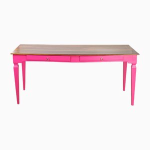 Mesa de centro con patas rosa