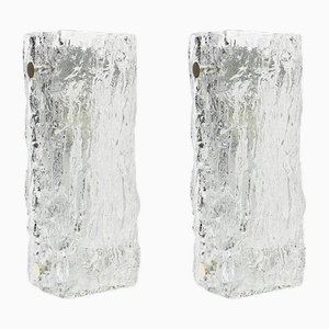 Murano Ice Glass Vanity Sconce from Kaiser Idell / Kaiser Leuchten, Germany, 1970s