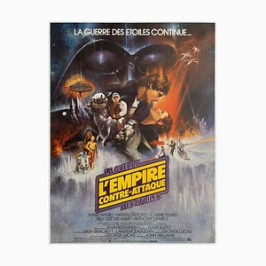 Póster de la película The Empire Strikes Back francés grande de Roger Kastel, 1980