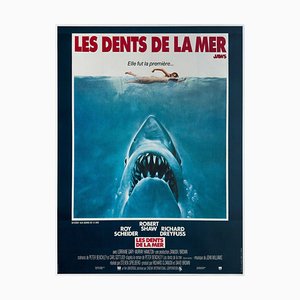 Large French Jaws Movie Poster by Roger Kastel, 1975