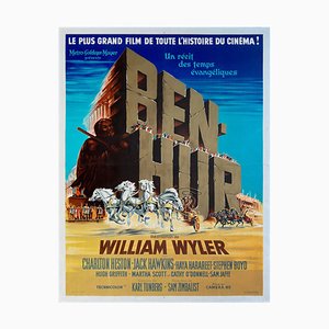 Large French Ben Hur Movie Poster, 1960s