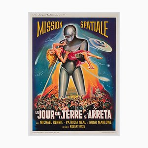 Poster medio del film The Day the Earth Stood Still, Francia, anni '60