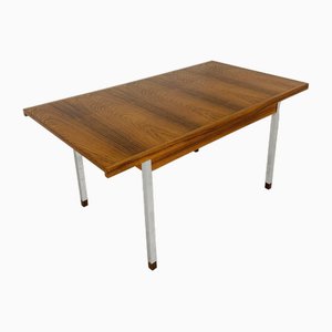 Vintage Extendable Teak Dining Table with Chrome Legs by Alfred Hendrickx for Belform