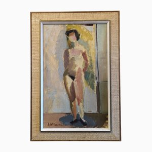 Helene, 1950s, Peinture à l'Huile, Encadré