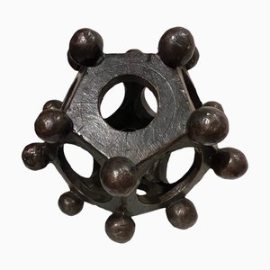 Roman Style Bronze Dodecahedron, Italy, 19th Century