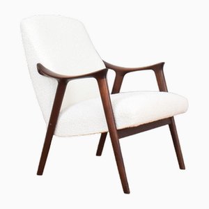 Mid-Century Tenor Teak & Boucle Lounge Chair from Møre Lenestolfabrikk, 1960s.