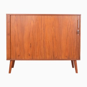 Dänisches Mid-Century Teak Rolltüren Sideboard, 1960er