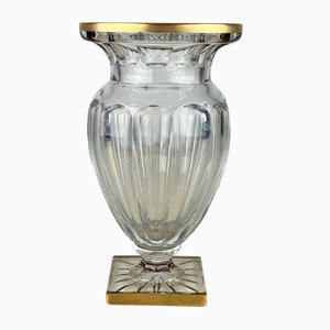 Vase aus Bleikristall, Frankreich, 1980er