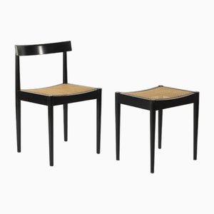 Dining Chair and Stool by Nauer & Knöpfel, Switzerland, 1959, Set of 2