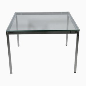 Table Basse Mid-Century en Chrome et Verre par Krasemann, 1968