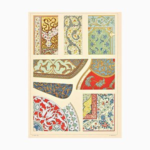 A. Alessio, Decorative Motifs: Persian, Chromolithograph, Early 20th Century