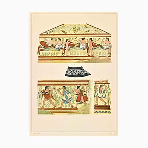 A. Alessio, Motivi decorativi: etrusco, Cromolitografia, inizio XX secolo